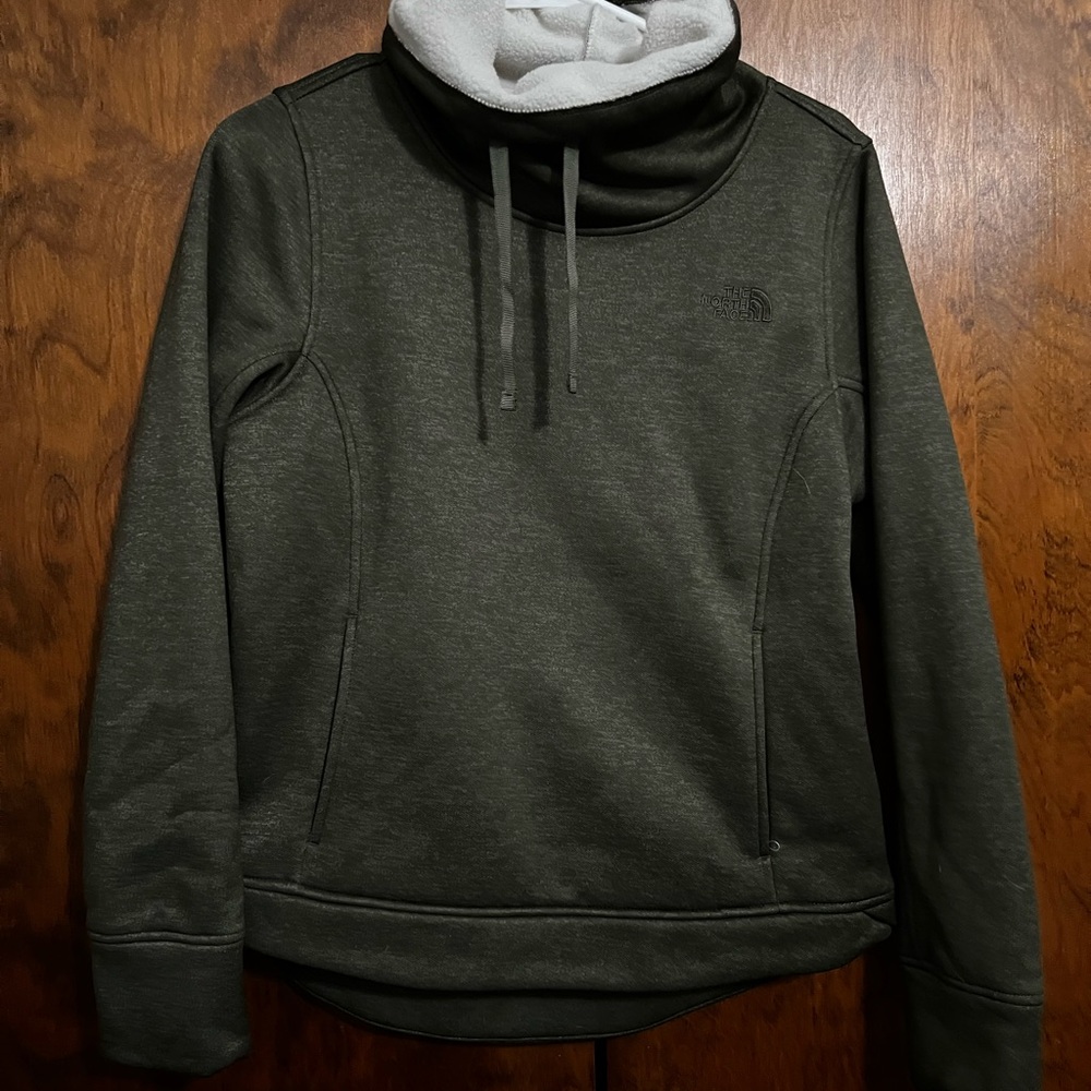 The North Face Olive Green Cowl Neck Hoodie